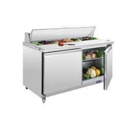 Saladette - 527 Litre - 2 portes - H 109,7 x 155,5 x 76 CM - 230 V - Inox - Polaire - GD883