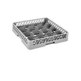 Panier lave-vaisselle - 16 compartiments - Gris - H 10 x 50 x 50 CM - Plastique - Vogue - F612
