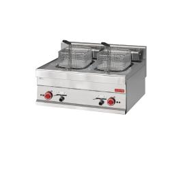 Friteuse - 650 Line - Elektrisch - 2x 10 Liter - H 28 x 70 x 65 CM - 15 kW - 400 V - RVS - Gastro M - GL922