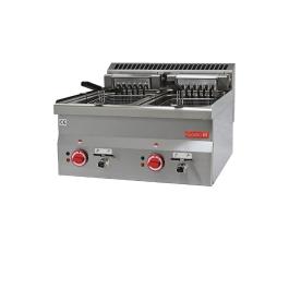 Friteuse - Ligne 600 - Electrique - 2x 10 Litres - H 28 x 60 x 60 CM - 15 kW - 400 V - Inox - Gastro M - GL909