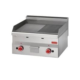Plancha - Ligne 600 - Gaz - Lisse/Striée - H 28 x 60 x 60 CM - 10,4 kW - Inox - Gastro M - GN025