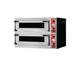 Pizzaoven - 2 kamers - H 74.5 x 100 x 95.5 CM - 12000 W - 400 V - Gastro M - GR216