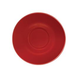 Soucoupe et tasse - Lot de 12 - Rouge - Ø 15,8 x H 2 cm - Grès - Olympia - GL047