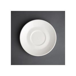 Schotel kop - 12 stuks - Wit - Ø 15.8 x H 2 CM - Steengoed - Olympia - GL048