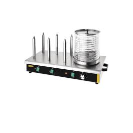 Worstenwarmer - 6 warmhoudpennen - H 37 x 67 x 34 CM - 220-240 V - RVS - Buffalo - DA567