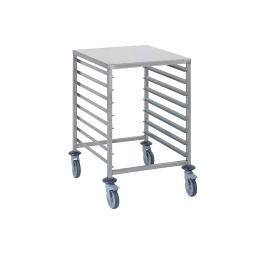 Chariot à étagères - 8 x GN 2/1 - H 90 x 77,5 x 66 CM - Inox - Tournus - CG221