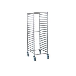 Regaalwagen - 20 x 2/1 GN - H 165 x 66 x 77.5 CM - RVS - Tournus - CG188