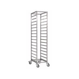 Chariot à étagères - 60x40 CM - 18 étages - H 180 x 65 x 46 CM - Inox - Gastro M - DS459