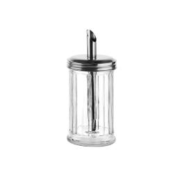 Suikerstrooier - Ø 7.5 x H 17.5 CM - Glas/RVS - Olympia - CN679