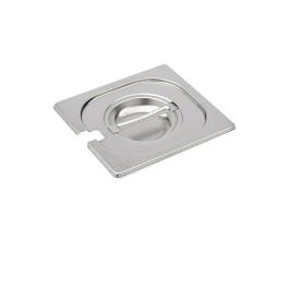 Deksel gastronormbak - Lepeluitsparing - 1/6 GN - 17.6 x 16.2 CM - RVS - Gastro M - DR493