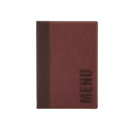 Chemise menu - A5 - Rouge - H 24,9 x 18 x 0,5 CM - Similicuir - Securit - H718