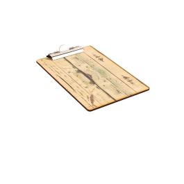 Presse-papiers menu - A4 - H 33 x 23 x 0,4 CM - Aspect Bois - Olympia - GM300