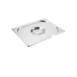 Deksel gastronormbak - Lepeluitsparing - 1/2 GN - H 3 x 32.5 x 26.5 CM - RVS - Vogue - CB171