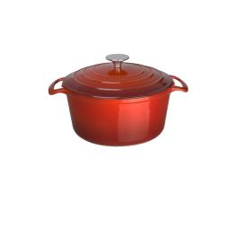 Cocotte - Rouge - Ø 20,5 x H 12 CM - Fonte - Vogue - GH304