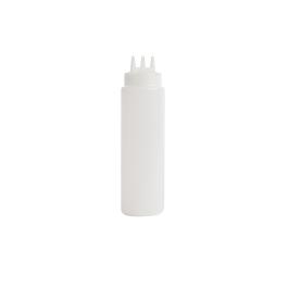 Knijpfles - 3 spuitmonden - 68 CL - Zwart - Ø 66 x H 24.4 CM - Kunststof - Vogue - CW725