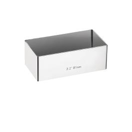 Taartvorm - H 3 x 8 x 4 CM - RVS - E062