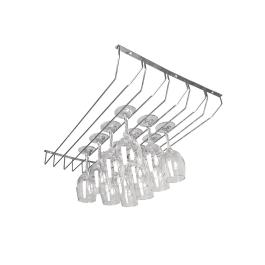 Glazenrek - 5 sleuven - H 6.5 x 61 x 43.5 CM - Verchroomd - Olympia - GH057