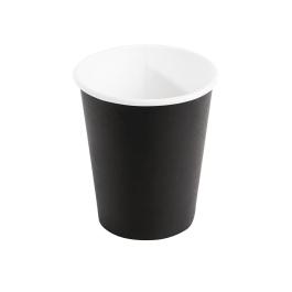 Wegwerp koffiebekers - 23 CL - 50 stuks - Zwart - Ø 8.3 x H 9 CM - Karton - Fiesta - GF041