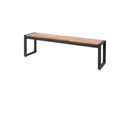 Bancs - 2 pièces - H 45 x 160 x 38 CM - Bois d'acacia/Acier - Bolero - DS158