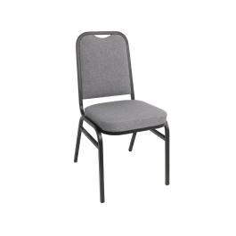 Chaise empilable - 4 pièces - Gris - H 89,5 x 45 x 54 CM - Acier - Bolero - DA602