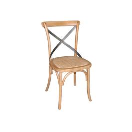 Chaise de restauration - 2 pièces - Naturel - H 88 x 46 x 54 CM - Bois/Métal - Bolero - GG656
