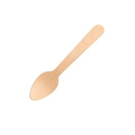 Wegwerp theelepels - 100 stuks - 11 CM - Berkenhout - Fiesta Green - DK398