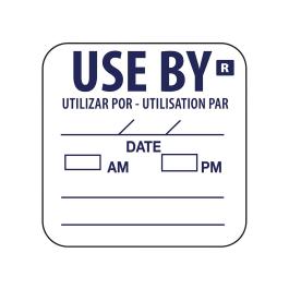 Houdbaarheidsetiketten - "Use By" - 1000 stuks - Ø 2.5 x 2.5 CM - Vogue - E150