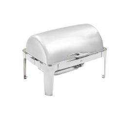 Chafing dish - Rolltop - 1/1 GN - 9 Liter - Zilver - H 44.5 x 67.5 x 53 CM -  RVS - Olympia - U008