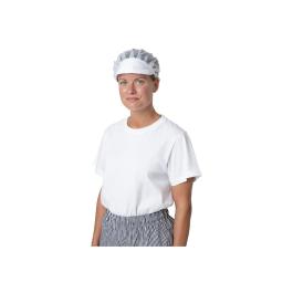 Chapeau avec filet à cheveux - Unisexe - Taille unique - Blanc - Nylon - Vêtements de Chefs Blancs - B226