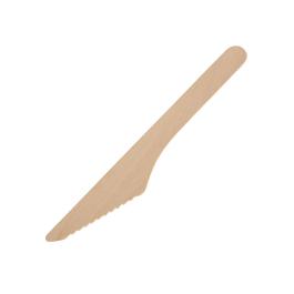Couteaux - Dégradables - 100 pièces - 16,5 CM - Bois de Bouleau - Vert Fiesta - CD902