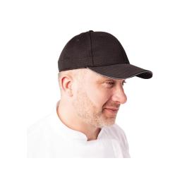 Baseball cap - Unisex - One Size - Zwart/Grijs - Polyester/Katoen - Chef Works - A942