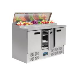 Saladette - 8 x 1/4 GN - 3 deurs - H 101 x 137 x 70 CM - 230 V - Polar - G605