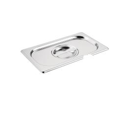 Deksel gastronormbak - Lepeluitsparing - 1/4 GN - H 3 x 26.5 CM - RVS - Vogue - CB174