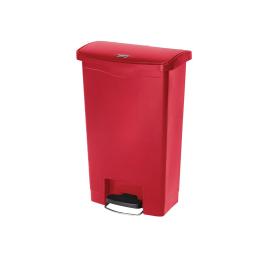 Poubelle à pédale - 50 Litres - Rouge - H 71,9 x 45,7 x 29,2 CM - Résine Polyéthylène - Rubbermaid - GL026