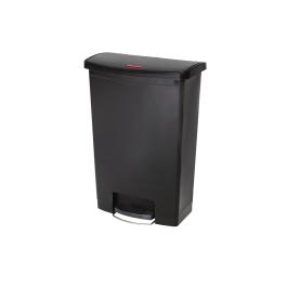 Poubelle à pédale - 90 Litre - Noir - H 82,6 x 57 x 35,3 CM - Résine polyéthylène - Rubbermaid - GL040