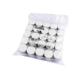Theelichtjes - 4 uur - 100 stuks - H 28 x 22 CM - Was - Olympia - GF448