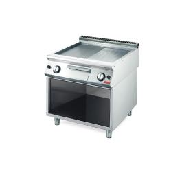 Bakplaat - 700 Line - Gas - Glad/Geribbeld - H 85 x 80 x 70 CM - 11.4 kW - 400 V - RVS - Gastro M - GN098