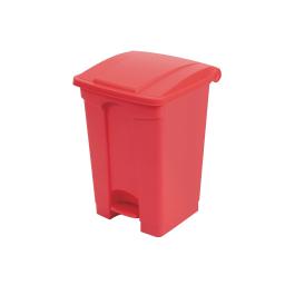 Poubelle - 45 Litres - Rouge - H 60 x 40,5 x 39,5 CM - Polypropylène - Jantex - DC708