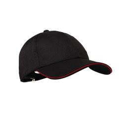 Baseball cap - Unisex - One Size - Zwart/Rood - Polyester/Katoen - Chef Works - A945