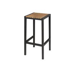 Tabouret de bar - Haut - 2 pièces - H 75 x 35 x 35 CM - Bois d'acacia/Acier - Bolero - DS156