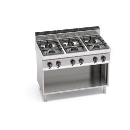 Horeca gasfornuis - 6 pits - High power - Berto's - G7F6M