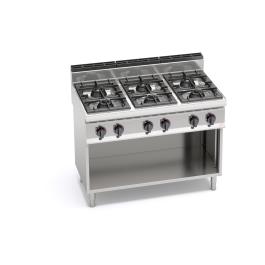 Horeca gasfornuis - 6 pits - Max power - Berto's - G7F6MP