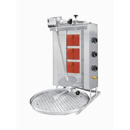 Donergrill gas 3 brander motor boven