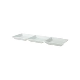 Schaal - 3 vaks - H 2 x 10 x 32 CM - 8 Stuks - Porselein - Palmer - Fancy Ivory - 502777