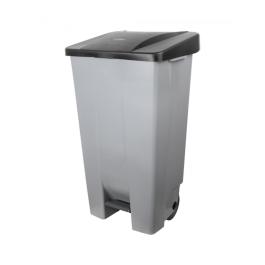 Pedaal Afvalbak - H 87.5 x 51 x 42.5 CM - 5.43 KG - Grijs - 120 Liter - Denox - 600062