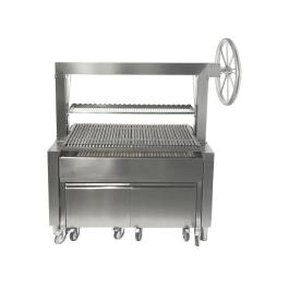 Houtskoolgrill - Verstelbare Roosters - Zwenkwielen - RVS - G-Line