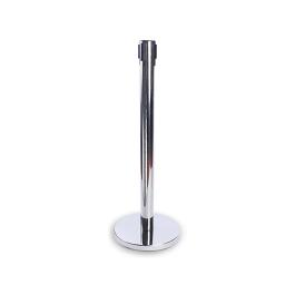 Poteau de barrière - Cordon de traction noir - Acier inoxydable - G-Line