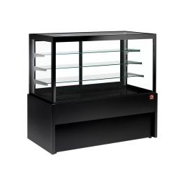 Koeltoonbank Capri Line - 120 CM - Rechte ruit - 4 Niveaus - 490W - 230V - Zwart - Diamond - CB12V-B9/P2