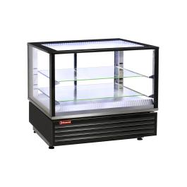 Vitrine chaude - 2 Niveaux - 1/1 GN / 60x40 CM - Noir - Diamant - VHDP-B1