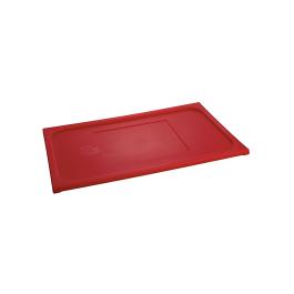 Deksel Gastronorm - 1/1 GN - 53 x 32.5 CM - Polypropyleen - Rood - -40°C / +95°C - Standaard - Caterchef - 853838